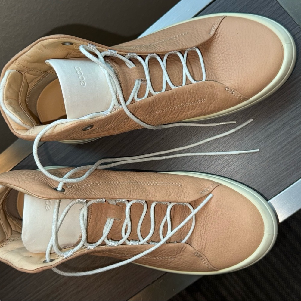 Ecco Women's Sneakers in Tan and White - Picture 12 of 15